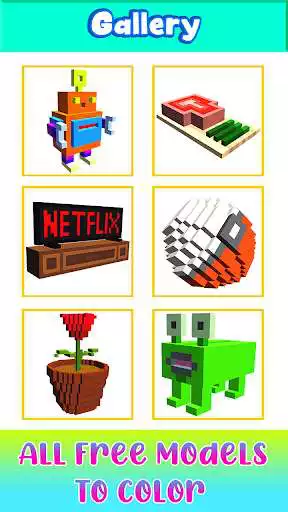 Play 3D Color by Number: Voxel, Unicorn, Pixel Art 3D  and enjoy 3D Color by Number: Voxel, Unicorn, Pixel Art 3D with UptoPlay