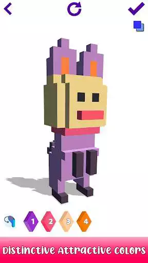 Play 3D Color by Number: Voxel, Unicorn, Pixel Art 3D as an online game 3D Color by Number: Voxel, Unicorn, Pixel Art 3D with UptoPlay