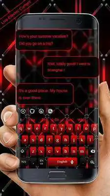 Play 3D Cool Red Electric Current Keyboard Theme