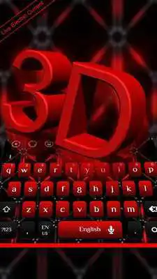Play 3D Cool Red Electric Current Keyboard Theme