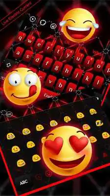 Play 3D Cool Red Electric Current Keyboard Theme