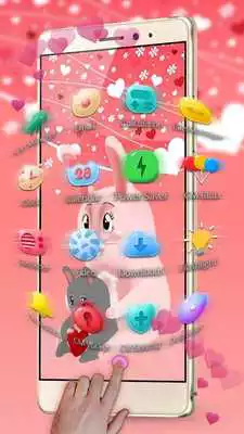 Play 3D Cute Bunny Love Theme Play 3D Cute Bunny Love Theme