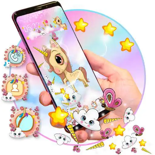 Run free android online 3D Cute Rainbow Unicorn Theme APK Run free android online 3D Cute Rainbow Unicorn Theme APK
