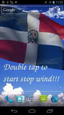 Play 3D Dominican Republic Flag Live Wallpaper