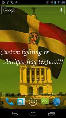 Play 3D Dominican Republic Flag Live Wallpaper