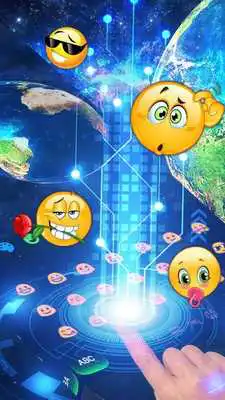 Play 3D Earth Galaxy Keyboard Theme