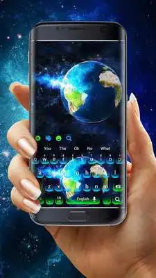 Play 3D Earth Galaxy Keyboard Theme