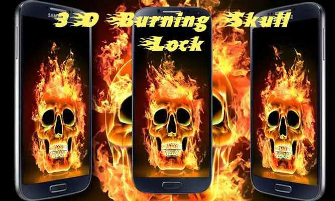 Play 3D Fire Skull Screen Lock
