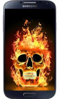 Play 3D Fire Skull Screen Lock