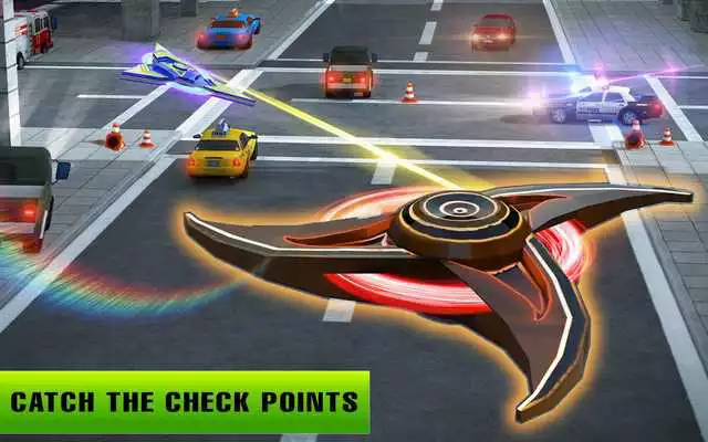 Play 3D Flying Fidget Spinner War