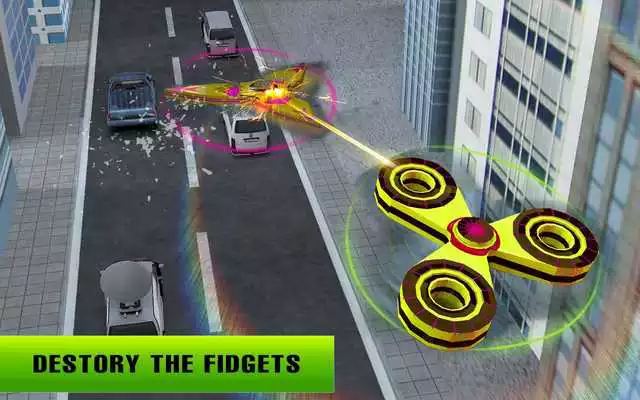 Play 3D Flying Fidget Spinner War