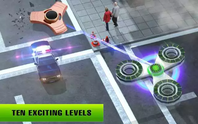 Play 3D Flying Fidget Spinner War