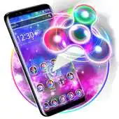 Free play online 3D Galaxy Neon Fidget Spinner Theme APK