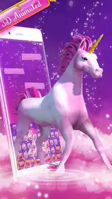 Play 3d Galaxy Unicorn keyboard