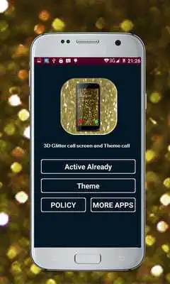Play 3D Glitter call screen and Theme call