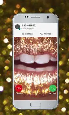 Play 3D Glitter call screen and Theme call