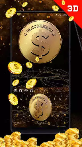 Play APK 3D Gold Coin Keyboard Theme  and enjoy 3D Gold Coin Keyboard Theme with UptoPlay keyboard.theme.k840000496