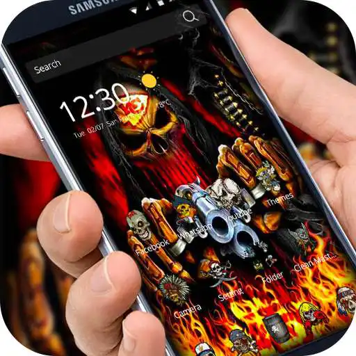 Free play online 3d hell fire guns skull graffiti theme APK Free play online 3d hell fire guns skull graffiti theme APK