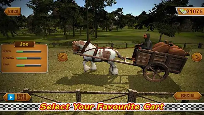 Play 3D Horse Cart Racing
