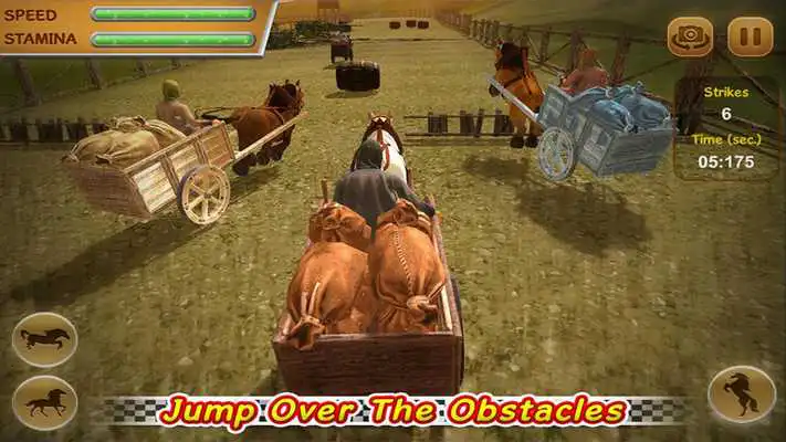 Play 3D Horse Cart Racing
