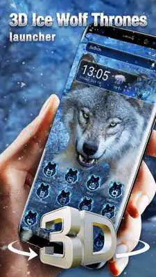 Play 3D Ice Wolf Thrones Live Wallpaper  Launcher