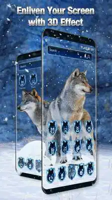 Play 3D Ice Wolf Thrones Live Wallpaper  Launcher