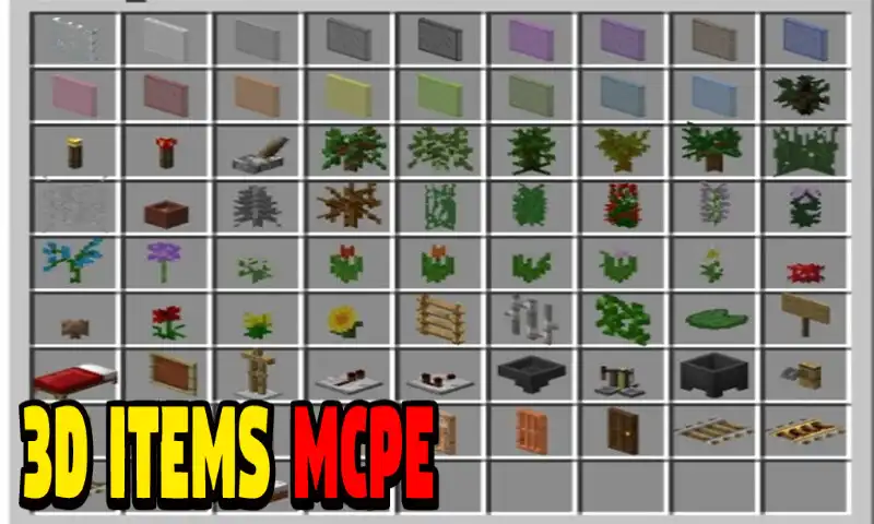 Play 3D Items Addon for Minecraft PE as an online game 3D Items Addon for Minecraft PE with UptoPlay