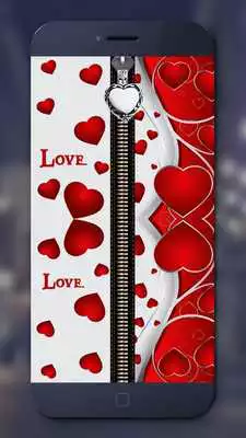 Play 3D Love Zipper Lock Screen