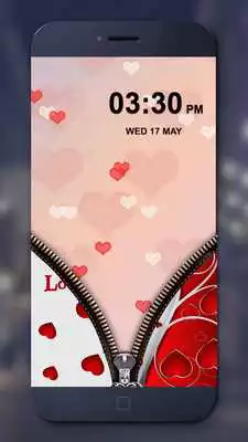 Play 3D Love Zipper Lock Screen