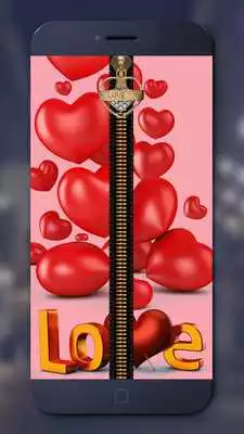 Play 3D Love Zipper Lock Screen