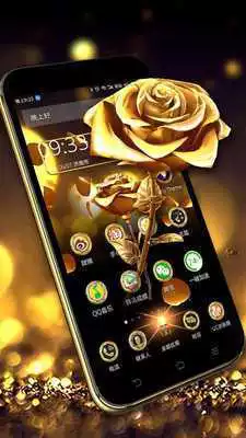 Play 3D Luxury Gold Rose Theme