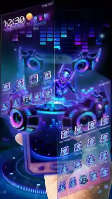 Play 3D Neon Hologram DJ Music Theme