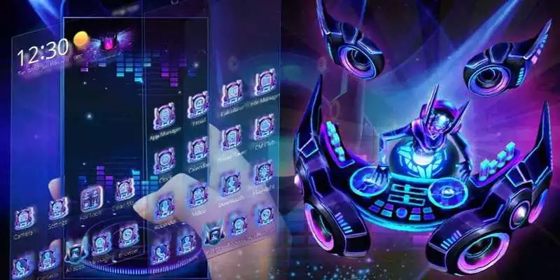 Play 3D Neon Hologram DJ Music Theme