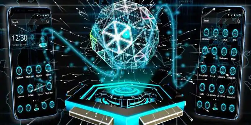 Play 3D neon tech ball theme