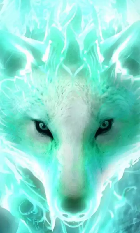 Play 3D Neon Vivid Wolf Theme Wallpapers