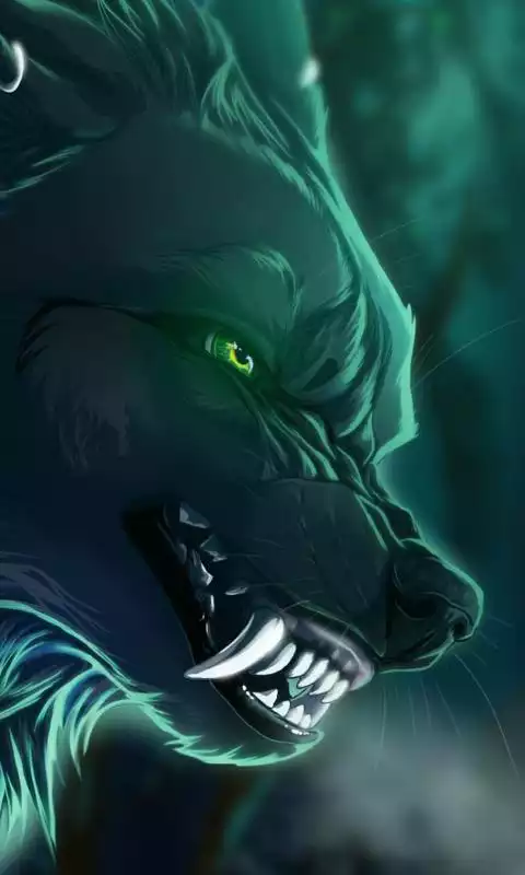 Play 3D Neon Vivid Wolf Theme Wallpapers