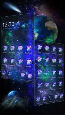 Play 3d parallax Galaxy theme