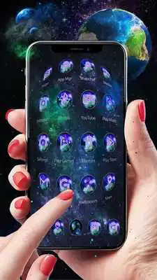 Play 3d parallax Galaxy theme