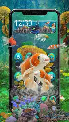 Play 3d parallax Koi fish theme