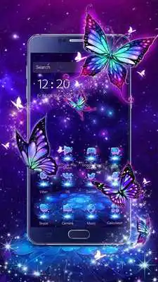 Play 3D Purple Butterfly Theme