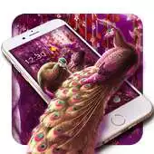 Free play online 3D purple dreamland peacock theme APK