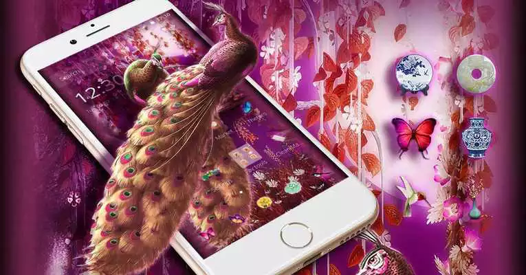 Play 3D purple dreamland peacock theme