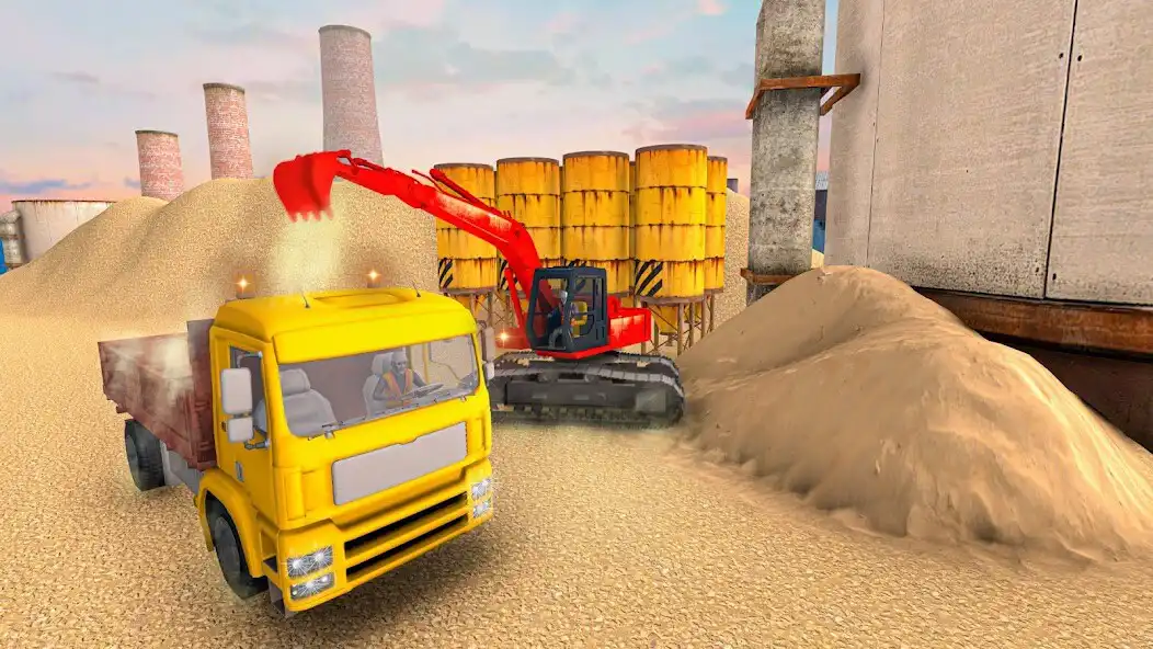 Play 3D Sand Excavator Simulator as an online game 3D Sand Excavator Simulator with UptoPlay