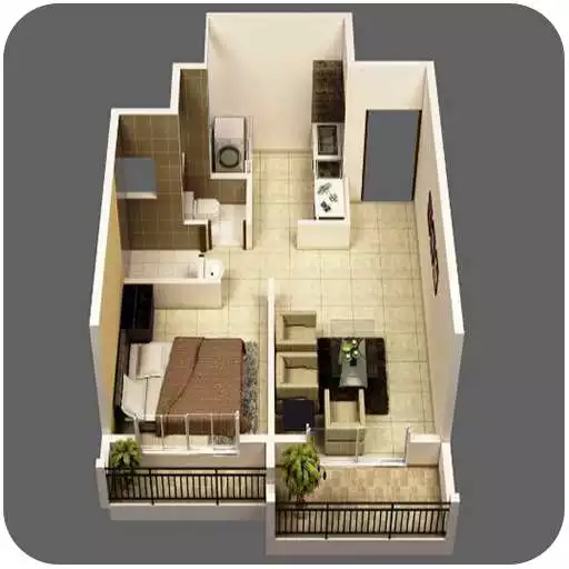 Run free android online 3D Small House Design APK