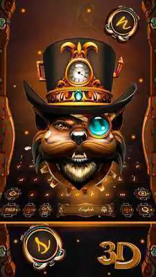 Play 3D Steampunk Cat Keyboard Theme