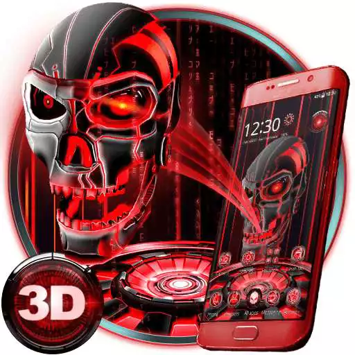 Free play online 3D Tech Blood Skull Theme APK
