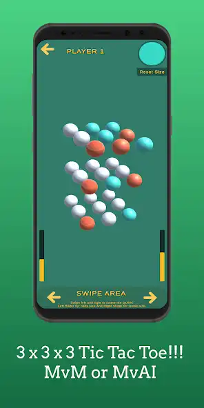 Play 3D Tic Tac Toe: Real 3D Balls! as an online game 3D Tic Tac Toe: Real 3D Balls! with UptoPlay