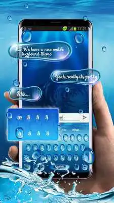 Play 3d water drop keyboard theme