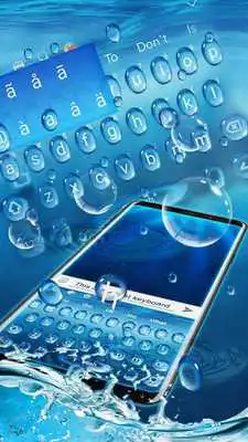 Play 3d water drop keyboard theme