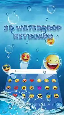 Play 3d water drop keyboard theme